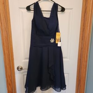 New Navy Blue formal dress, Size 8